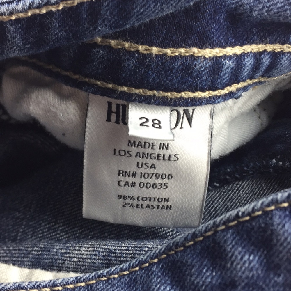 Hudson Double Buttoned Boot Cut Jeans Size 28 - image 5